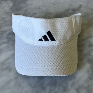 Adidas White ClimaCool Visor. One Size Fits All. Adjustable Velcro Closure.